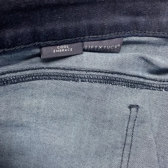 NYDJ Women's Size 14 Short Jeans Lift Tuck Technology Dark Blue Denim Straight - Picture 3 of 12